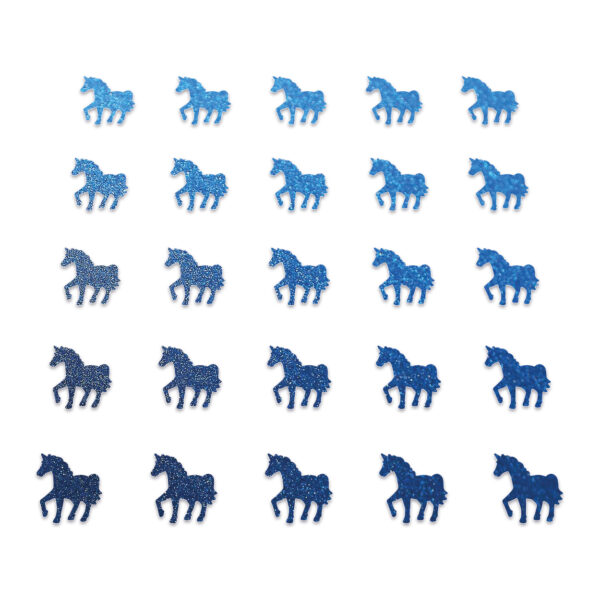 Horse - Blue Glitter