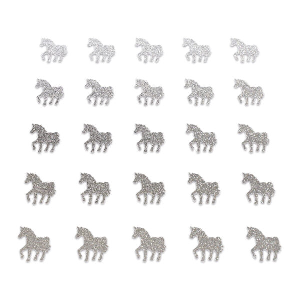 Horse - Silver Glitter