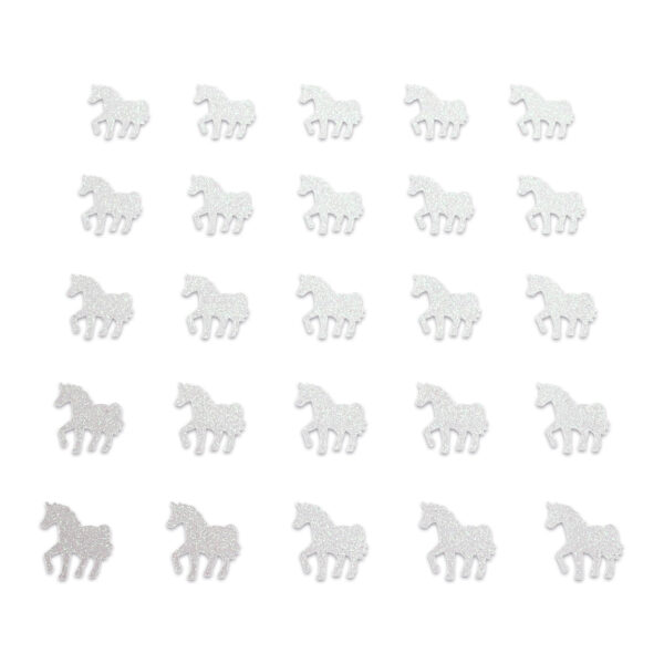 Horse - White Glitter