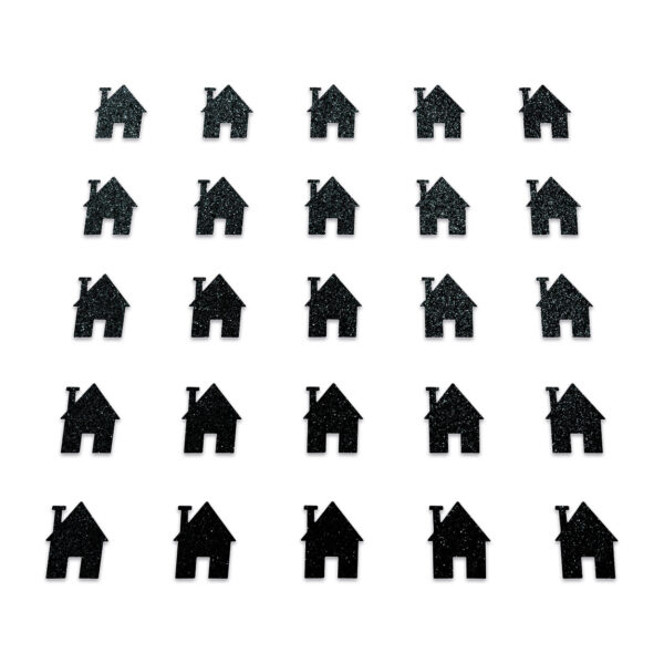House - Black Glitter
