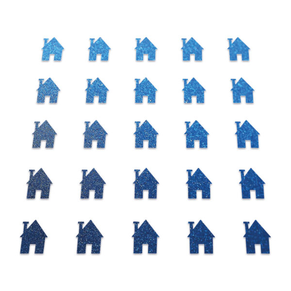 House - Blue Glitter