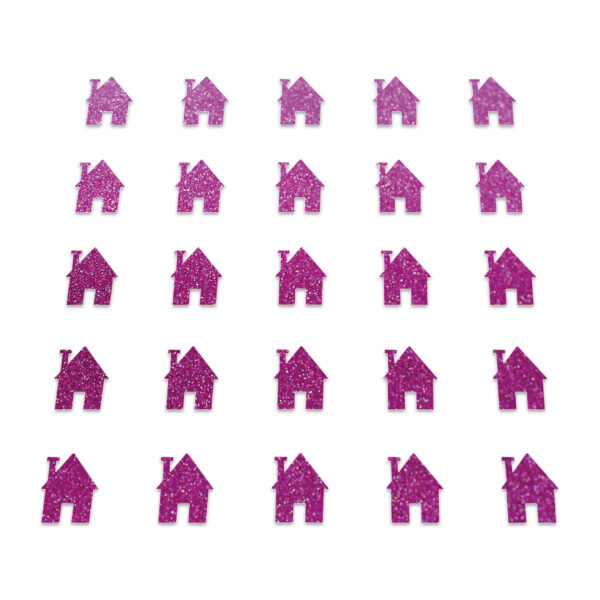 House - Bright Pink Glitter