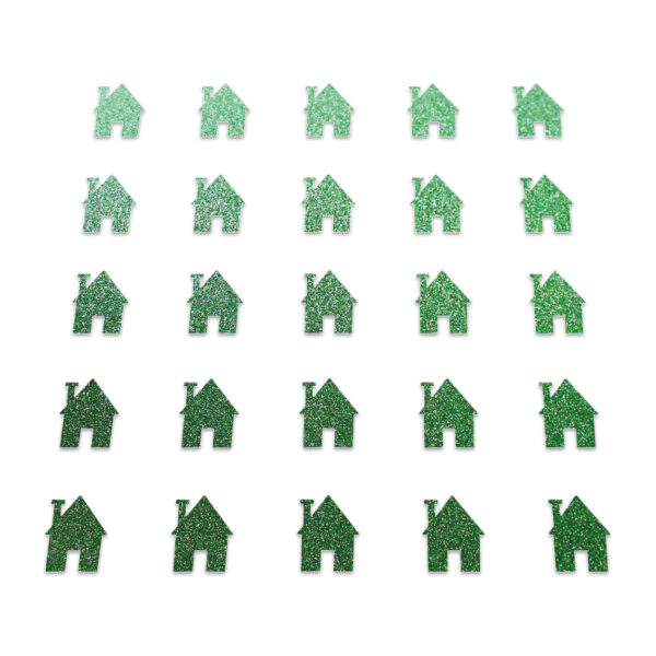 House - Green Glitter