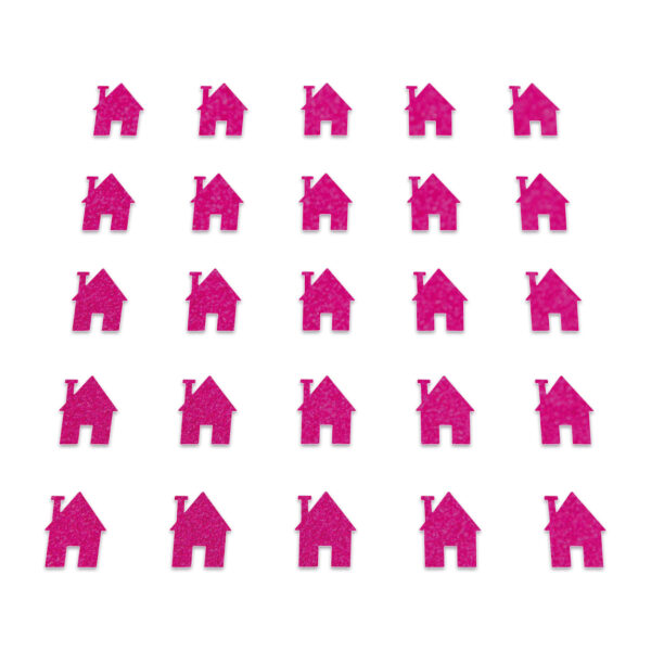 House - Neon Pink Glitter