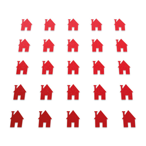 House - Red Glitter