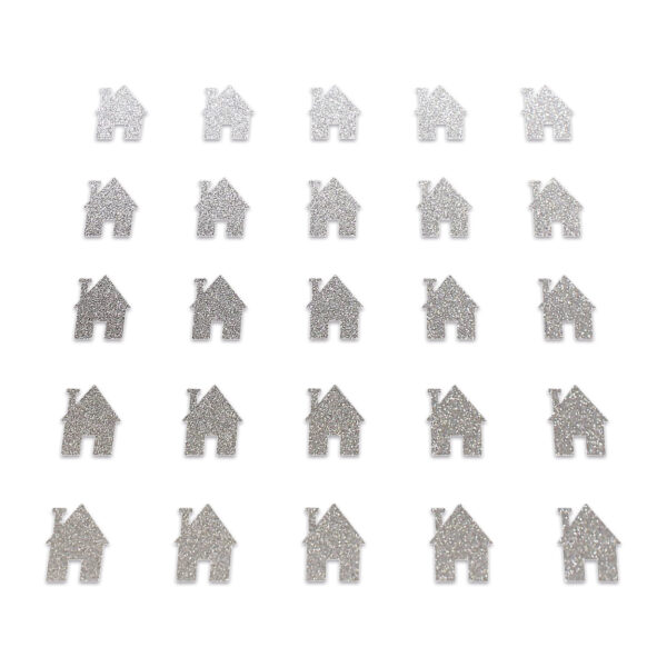 House - Silver Glitter