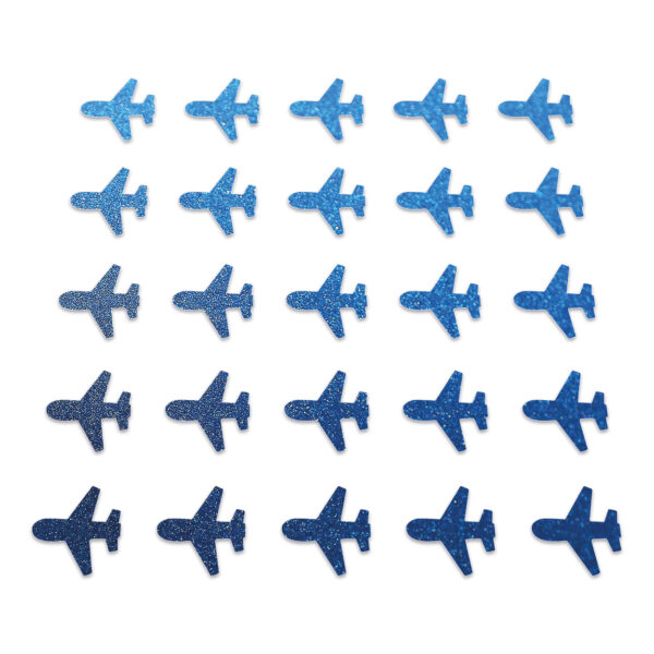 Plane - Blue Glitter