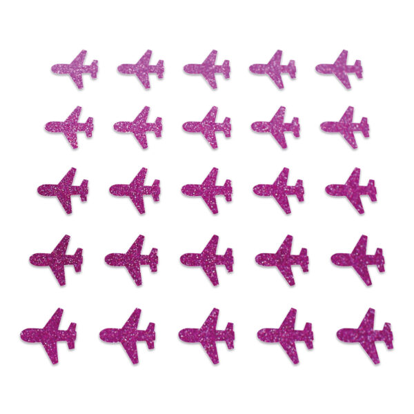 Plane - Bright Pink Glitter