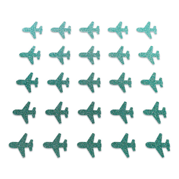 Plane - Dark Duck Egg Glitter