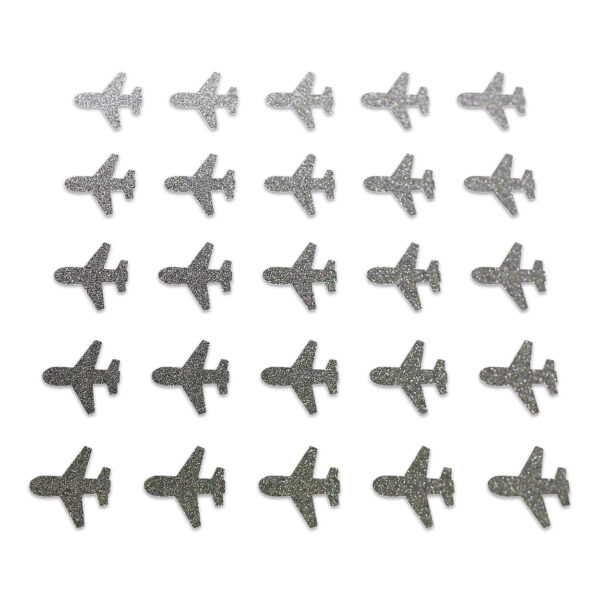 Plane - Grey Glitter