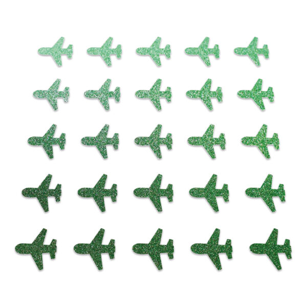 Plane - Green Glitter