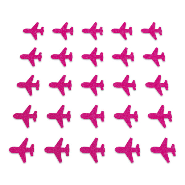 Plane - Neon Pink Glitter