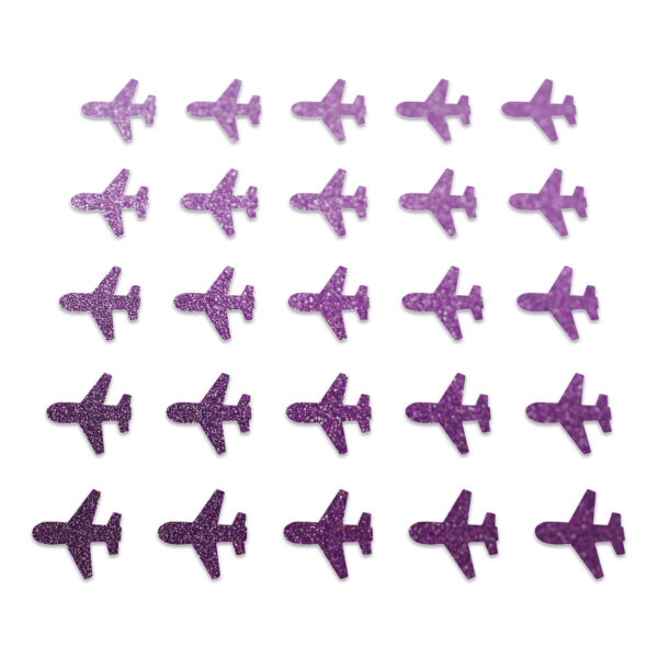 Plane - Purple Glitter