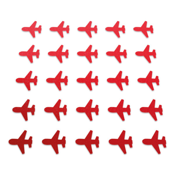 Plane - Red Glitter