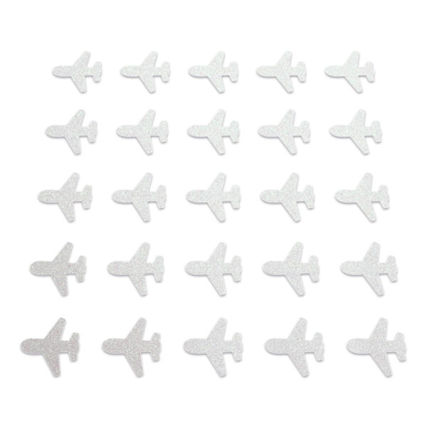 Plane - White Glitter