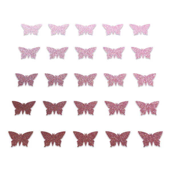 Butterfly - Baby Pink Glitter