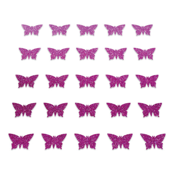 Butterfly - Bright Pink Glitter