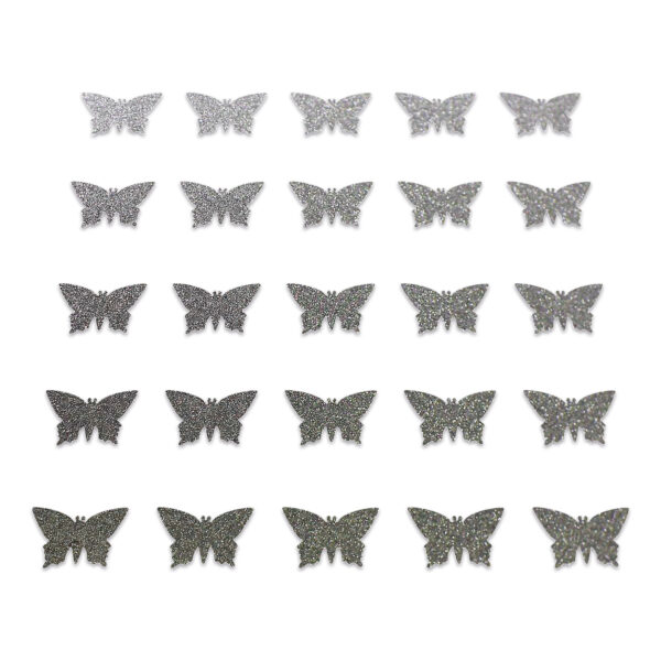 Butterfly - Grey Glitter