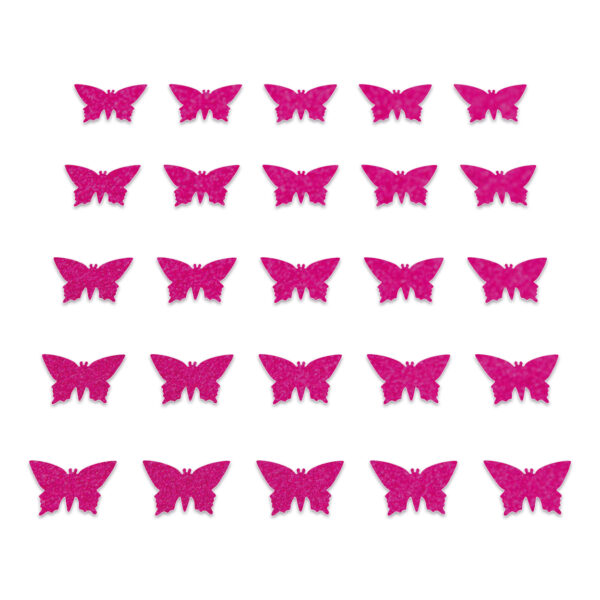 Butterfly - Neon Pink Glitter