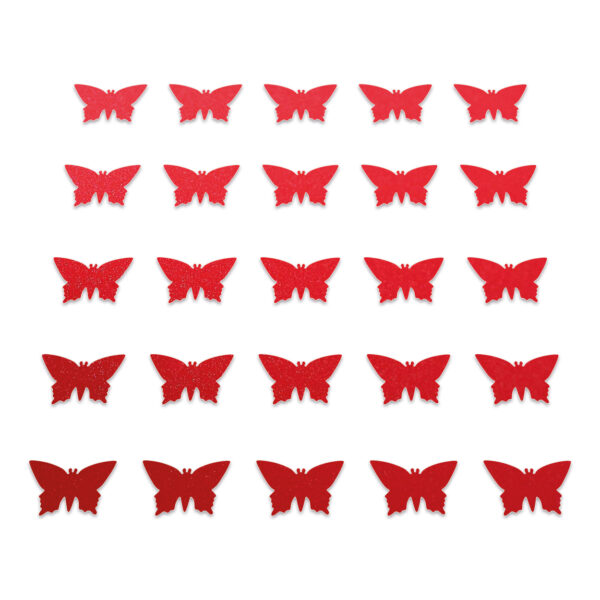 Butterfly - Red Glitter