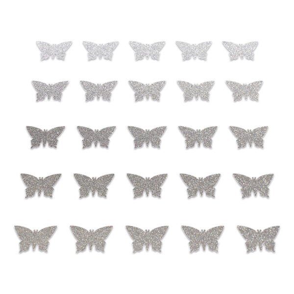 Butterfly - Silver Glitter