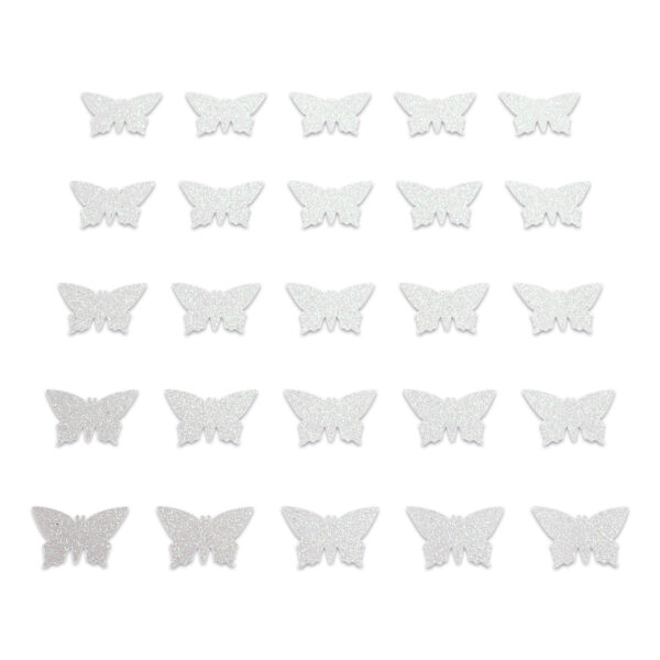 Butterfly - White Glitter