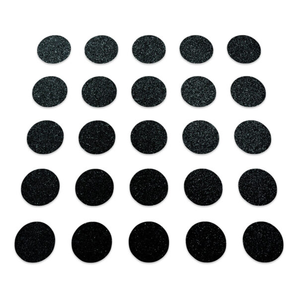 Circle - Black Glitter