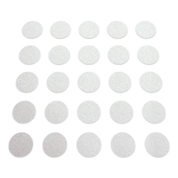 Circle - White Glitter
