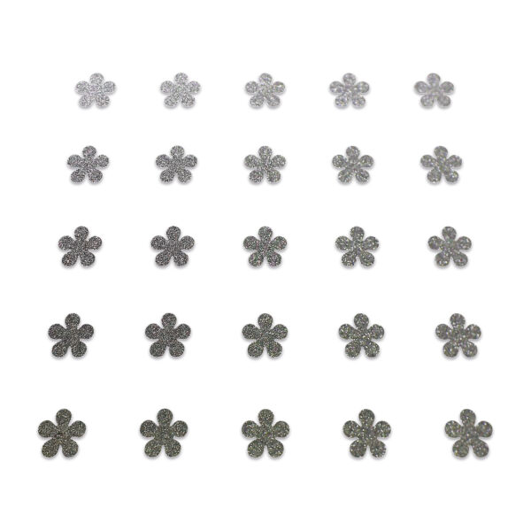 Flower - Grey Glitter