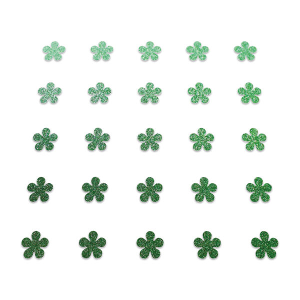 Flower - Green Glitter
