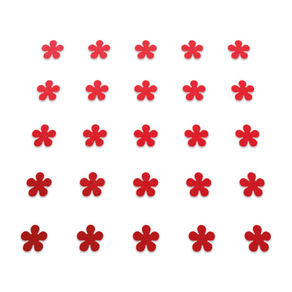 Flower - Red Glitter