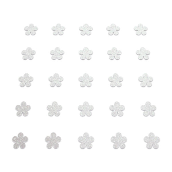 Flower - White Glitter