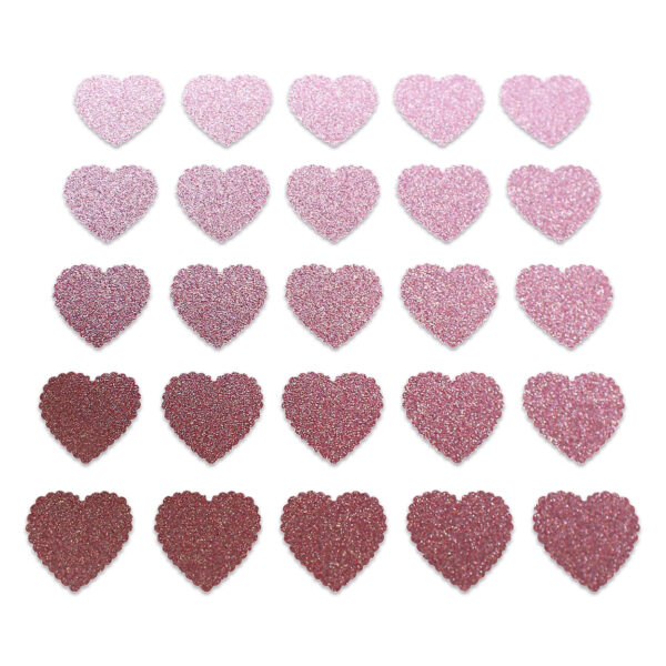 Heart - Baby Pink Glitter
