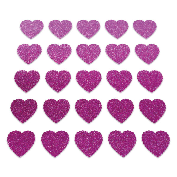 Heart - Bright Pink Glitter