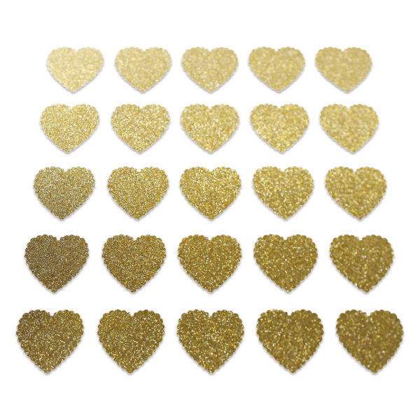 Heart - Gold Glitter