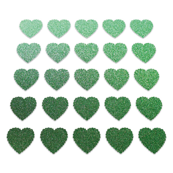 Heart - Green Glitter