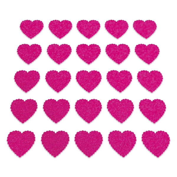 Heart - Neon Pink Glitter