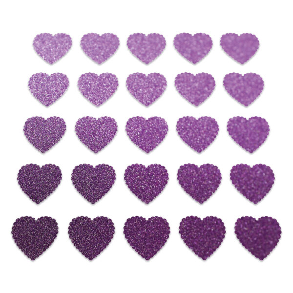 Heart - Purple Glitter