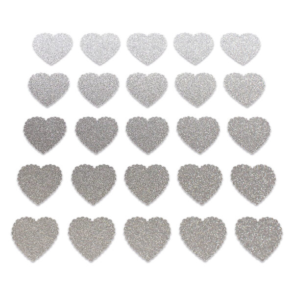 Heart - Silver Glitter