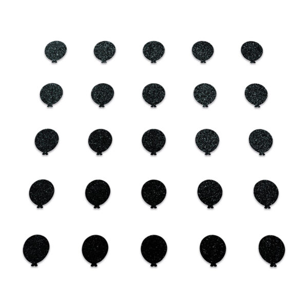 Balloon - Black Glitter