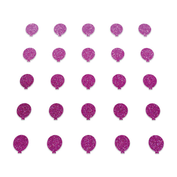 Balloon - Bright Pink Glitter