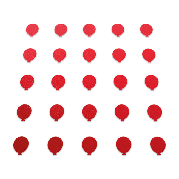 Balloon - Red Glitter