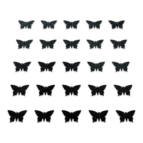 Butterfly - Black Glitter