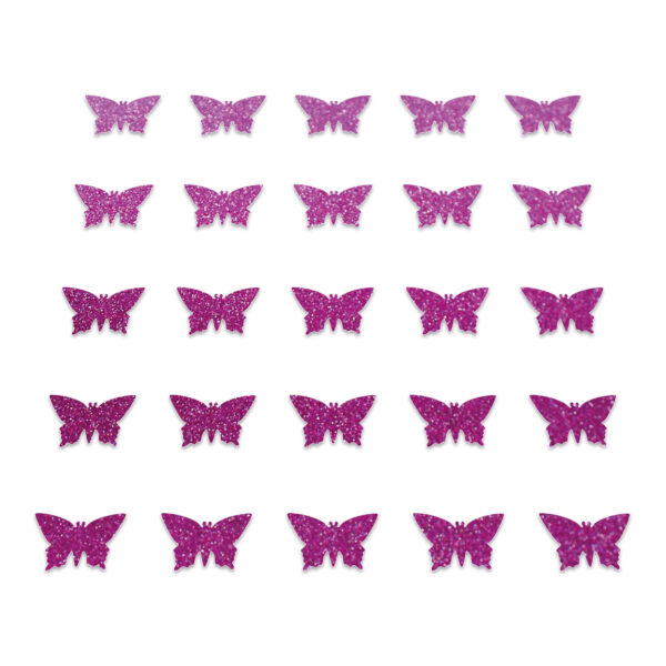 Butterfly - Bright Pink Glitter