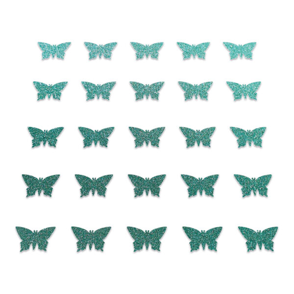 Butterfly - Dark Duck Egg Glitter
