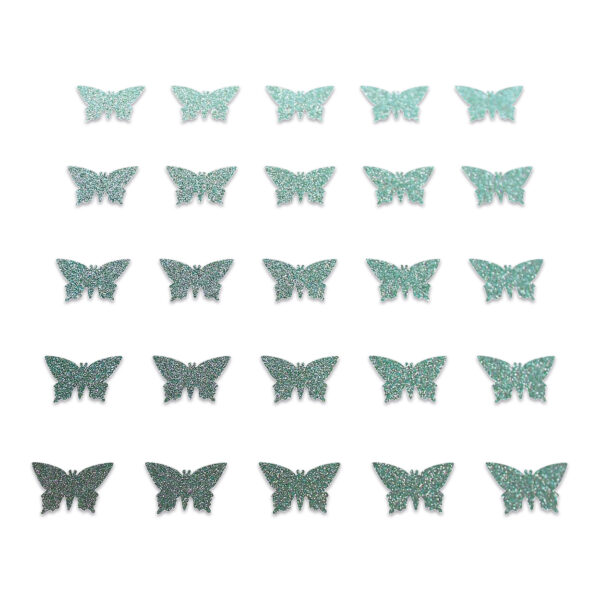 Butterfly - Duck Egg Glitter
