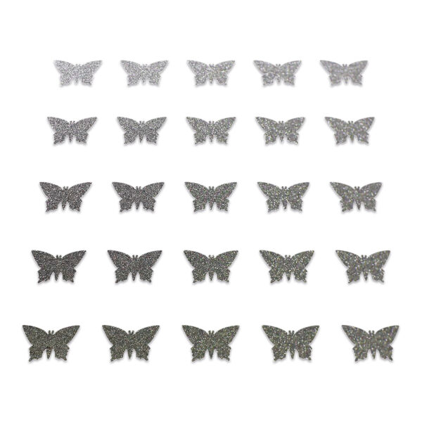 Butterfly - Grey Glitter