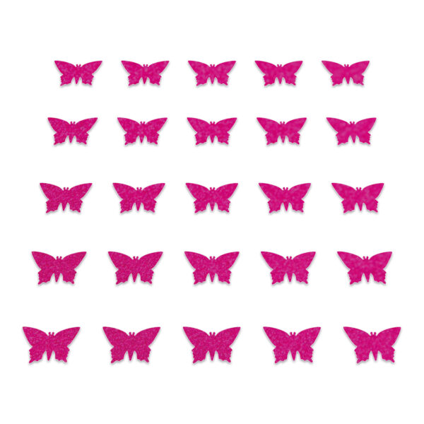 Butterfly - Neon Pink Glitter