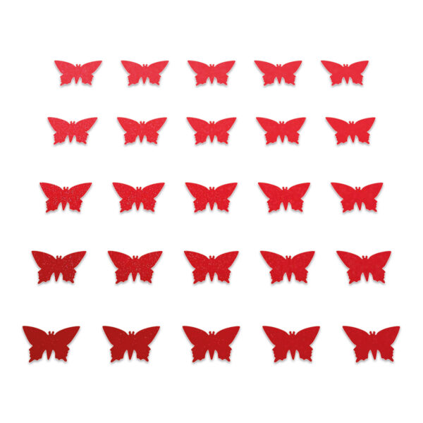 Butterfly - Red Glitter