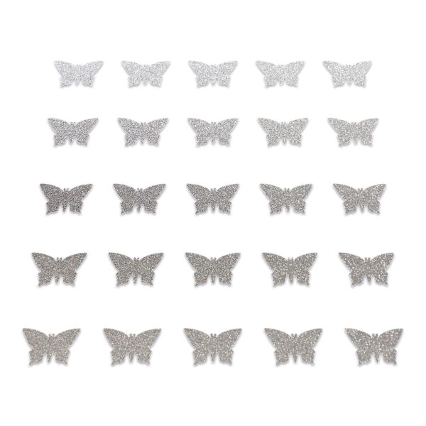 Butterfly - Silver Glitter